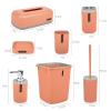 DUYHBAWRS Hotel Home Bathroom Wash Pattern Eight-Piece Solid Color Bathroom Supplies Set(E) view 3