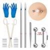 Nipple Piercing KitSterile Body Piercing Tool Set With Piercing Needles Clamp Forceps Nipple Ring Piercing Body Jewelry Kit view 2