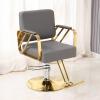 Barber Chair Salon Chair for Hair Stylist Hair Chair for Barbershop 360 Swivel Salon Styling Spa Beauty Salon Equipment Beauty for Women Man Barbershop Home,Gray view 1