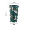 DUYHBAWRS Handlesless Couples Home Bathroom Gold-Painted Bath Cup Ceramic Spiral Mouthwash Cup(D) view 3