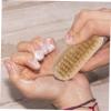 LIFKOME 2pcs Natural Boar Bristle Nail Brush Eco-friendly Wooden Handle for Nail Techs Pedicure view 3