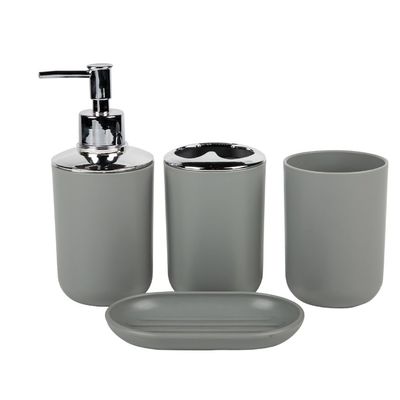DUYHBAWRS Household Goods Bathroom Kit Toiletries Set Soap Dish Lotion Bottle Toothbrush Holder(Black)