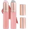 2pcs Pink Silicone Lip Brush With Dust Cap Reusable Makeup Applicator Round Head Portable Brushes With Lids Cosmetic Tools for Lipsticks Lip Balm view 1