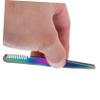 PartyKindom 4pcs Stainless Steel Tip Eyebrow Tweezers Brow Brushes for Eyebrows Tweezers Gold Silver view 3