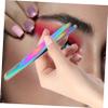 PartyKindom 4pcs Stainless Steel Tip Eyebrow Tweezers Brow Brushes for Eyebrows Tweezers Gold Silver view 4