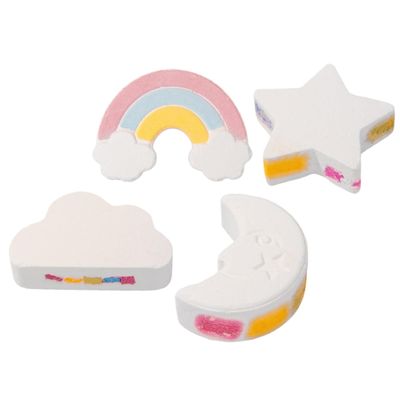 WOFASHPURET 4pcs Epsom Salts Bath Bomb Handmade Essential Oil for Boys and Girls Adults Relaxation Natural Travel Skin-Friendly Bubble Shower
