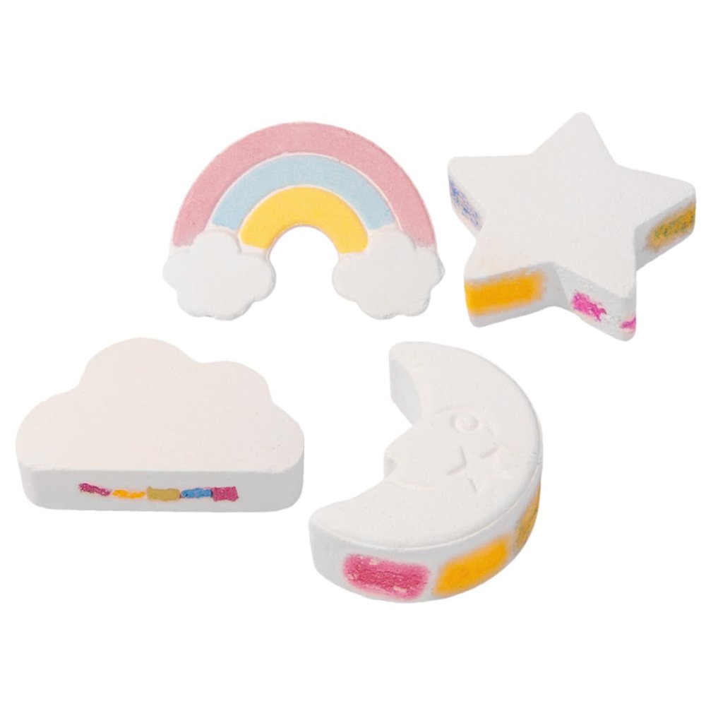 WOFASHPURET 4pcs Epsom Salts Bath Bomb Handmade Essential Oil for Boys and Girls Adults Relaxation Natural Travel Skin-Friendly Bubble Shower