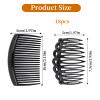 18 Pcs French Side Hair Twist Comb Set, Plastic Twist Decorative Combs Lightweight 11/23 Teeth Hair Comb Clips Women Haircomb Clip for Bridal Wedding Veil Accessories (Black, Transparent, Brown) view 3