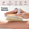 2 Pack Dry Brushing Body Brush, Natural and Soft Bristle Shower Brush for Body Cleaning, Exfoliating Bath Brush for Lymphatic Drainage Improve Circulation, Body Exfoliator Scrubber for Women Men view 3