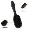 2 Pcs Hair Brush, Barber Brush, Slick Back Brushes Beard Fade Styling Comb Kit with Soft Bristles, Neck Duster Cleaning Brushes for Men, Cutting Shaving Accessories Grooming Tools with Handle (Black) view 3