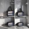Clear Travel Toiletry Bag, Wet Dry Separation Makeup Cosmetic Bags, Large Thickened PVC Waterproof washbags with Handles Zippers for toiletries Women Girls Men(Skyblue,2 layer M) view 2