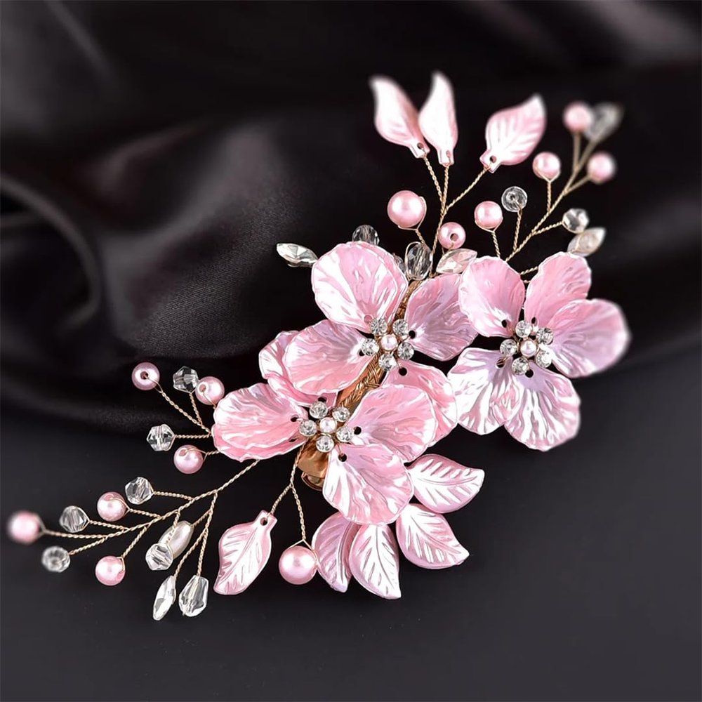 Bridal Tiara For Women Pearl Rhinestone Hairband Gold Wedding Headpiece Vintage Hair Bride Prom Party A2