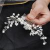 Bridal Tiara For Women Pearl Rhinestone Hairband Gold Wedding Headpiece Vintage Hair Bride Prom Party A3 view 4