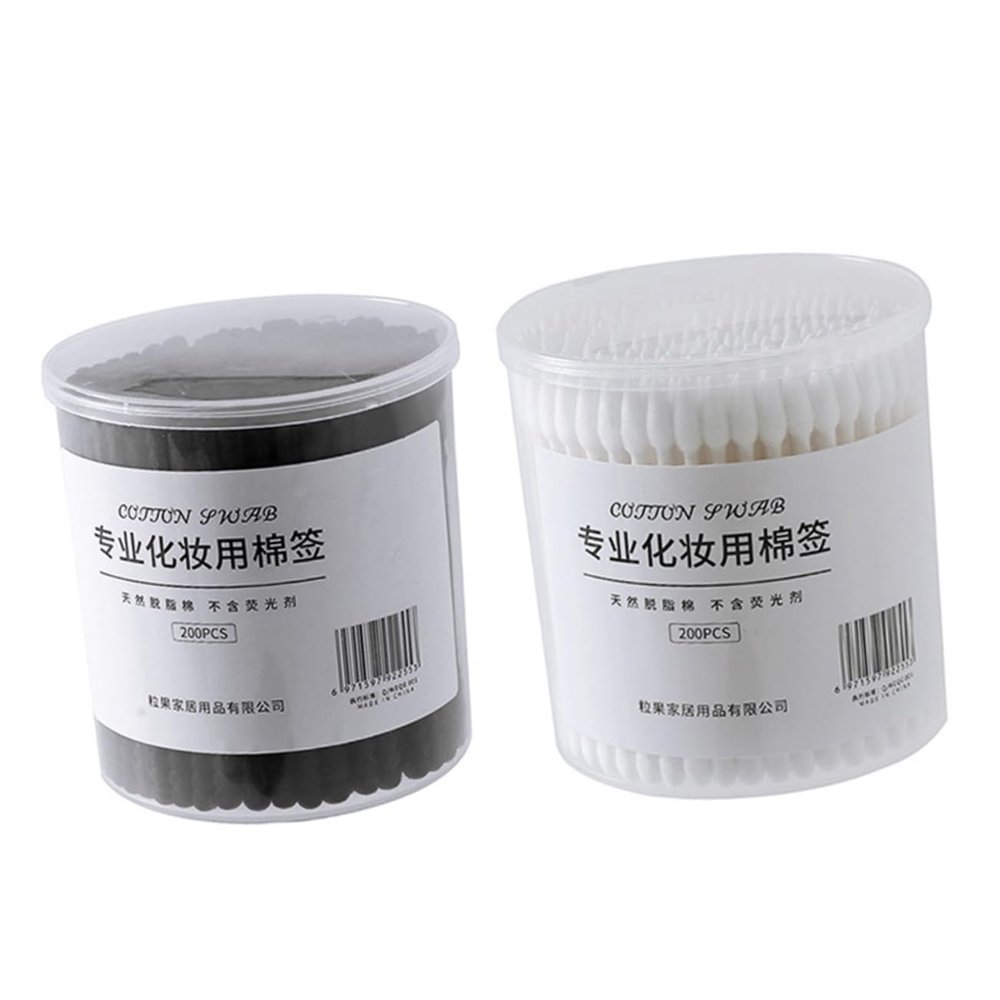 SAFIGLE Large Cotton Swabs Set 400pcs Double-ended for Ears Makeup and Cleaning Reusable