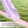 Bikini Trimmer for Women, 2-in-1 Painless Bikini Shaver with Ceramic Blade, Dual-Head Electric Shaver, Ipx7 Waterproof for Shower & Travel, Womens Electric Razor for Armpit Leg Body Facial, Purple view 3