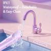 Bikini Trimmer for Women, 2-in-1 Painless Bikini Shaver with Ceramic Blade, Dual-Head Electric Shaver, Ipx7 Waterproof for Shower & Travel, Womens Electric Razor for Armpit Leg Body Facial, Purple view 4