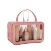 CGJSY Travel Toiletry Bag for Women - Skincare & Makeup Organizer With Hanging Hook, Leakproof Wash Bag for Bathroom, Gym(Pink,L) view 1