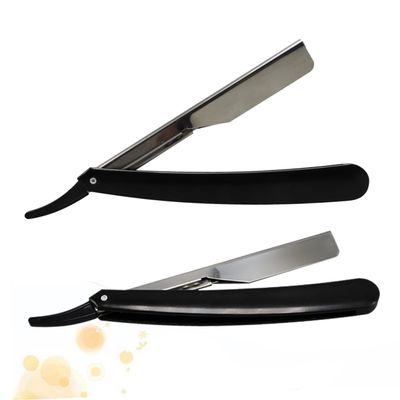 SAFIGLE 2pcs Barber Supplies Manual Shaver Razors Men Hair Removal Tool Safe Razor for Beard Sideburns Fine Hair