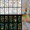 10 Sheets Luminous Tattoos for Teens, Mixed Styles Temporary Tattoos Stickers with Dinosaur for Boys and Girls, Glow Party Supplies, Cute Decorations view 1