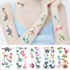 10 Sheets Luminous Tattoos for Teens, Mixed Styles Temporary Tattoos Stickers with Dinosaur for Boys and Girls, Glow Party Supplies, Cute Decorations view 2