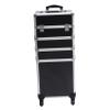 Beaupretty Rolling Train Case Layers Trolley Cosmetic Box Makeup Travel Suitcase Large Capacity Storage Tool Box for Home Wedding Travel view 1