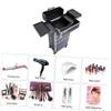 Beaupretty Rolling Train Case Layers Trolley Cosmetic Box Makeup Travel Suitcase Large Capacity Storage Tool Box for Home Wedding Travel view 3