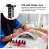 Beaupretty Rolling Train Case Layers Trolley Cosmetic Box Makeup Travel Suitcase Large Capacity Storage Tool Box for Home Wedding Travel view 4