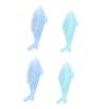 Beaupretty 4pcs Nail Brush for French Tip Cleaning Polish Dolphin Shaped Nail Tools Soft Bristles Manicure Brush Random Color view 1
