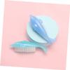 Beaupretty 4pcs Nail Brush for French Tip Cleaning Polish Dolphin Shaped Nail Tools Soft Bristles Manicure Brush Random Color view 3