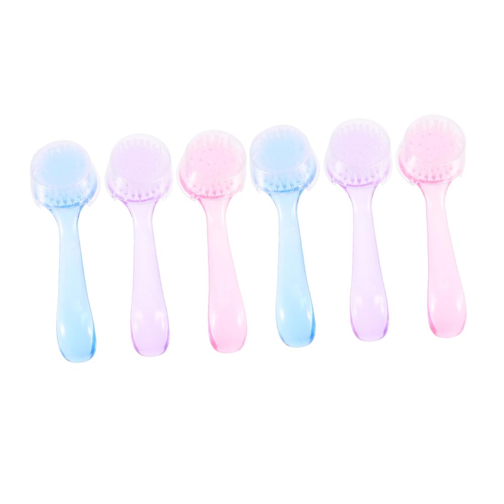 Beaupretty 6pcs Facial Nail Brush Exfoliating Brush for Pore Cleaning and Makeup Removal