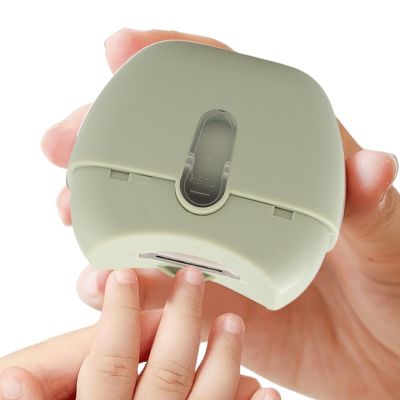 2 in 1 Electric Nail Clippers - Electric Nail Trimmer 2 Speeds Automatic Nail Clipper with Led Light, Electric Nail File Trimmer Toenail Clipper for Seniors Fingernail Clipper Rechargeable - Green