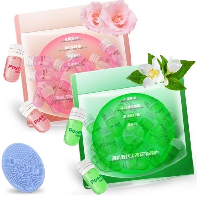 ASHINGNII Mini Makeup Remover Cleansing Oil  Travel-Size for All Skin Types, Quick-Rinsing & Non-Greasy for Waterproof Portable Makeup (2, MIX)