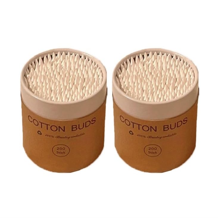 Organic Cotton Swabs - Ultra Soft Tips - Sturdy and Durable - Hypoallergenic - Chlorine Free - Sustainable - Natural, Vegan & Cruelty Free - Skin Care & Self Care (White)