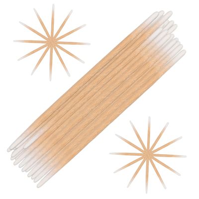 CALLARON 8packs Micro Brush Applicators for Eyelash Extensions Durable Cotton Swabs for Makeup and Cleaning Non-breakable Handle and Fluffy Tips for Daily Use