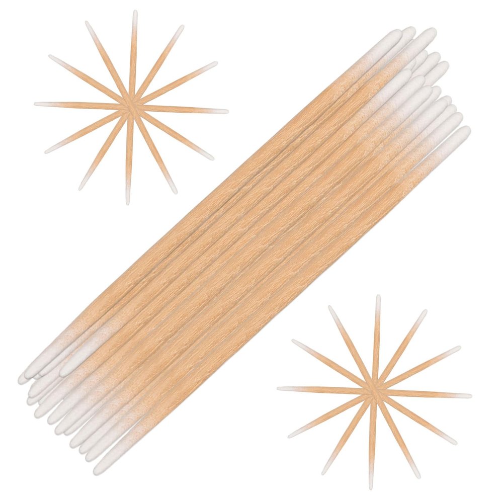 CALLARON 8packs Micro Brush Applicators for Eyelash Extensions Durable Cotton Swabs for Makeup and Cleaning Non-breakable Handle and Fluffy Tips for Daily Use