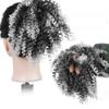 Bun, 4 - Inch Short Synthetic Afro Kinky Curly Hair Bun Extension for Women for Women(Gray) view 1