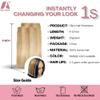 2 Pcs Short Hair Extensions, Human Hair Pieces for Women Adding Volume 6 inch Dark Blonde and Bleach Blonde view 3