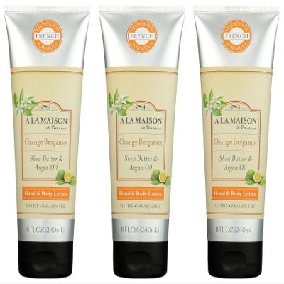 A LA MAISON Orange Bergamot Body Lotion 8 oz, 3 Pack