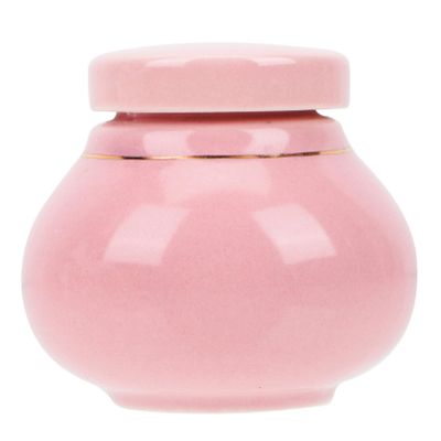 GALPADA Ceramic Travel Jar Screw Lid for Herbal Powder 200ml Refillable Cream and Ointment Storage for Home and On-the-Go Use