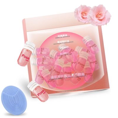 ASHINGNII Mini Makeup Remover Cleansing Oil  Travel-Size for All Skin Types, Quick-Rinsing & Non-Greasy for Waterproof Portable Makeup (1, Rose)