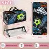 Xiaoyanbd Soccer Rugby Travel Toiletry Bag for Women, 4 in 1 Roll Up Makeup Cosmetic Bag With 4 Removable PVC Zipper Pouch view 3