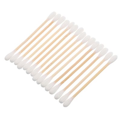 Didiseaon 500pcs Double-ended Cotton Swabs with Wooden Sticks for Ear Cleaning and Makeup Soft Cotton Buds for Household Use and Personal Care