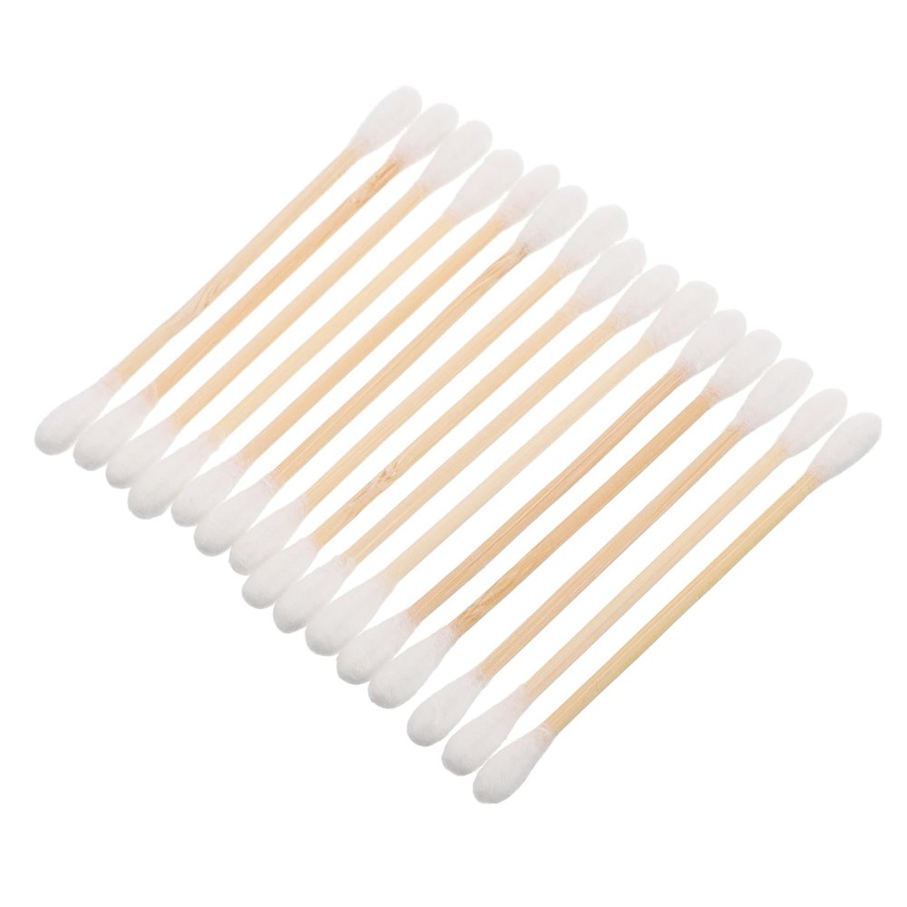 Didiseaon 500pcs Double-ended Cotton Swabs with Wooden Sticks for Ear Cleaning and Makeup Soft Cotton Buds for Household Use and Personal Care