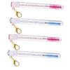 CALLARON 4pcs Eyelash Brush with Keychain Durable Salon Tools for Women Includes Tubes Blue and Girls Easy Use for Makeup Application view 1