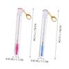 CALLARON 4pcs Eyelash Brush with Keychain Durable Salon Tools for Women Includes Tubes Blue and Girls Easy Use for Makeup Application view 2