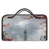 Xiaoyanbd Oil Painting Paris European City Landscape Travel Toiletry Bag for Women, 4 in 1 Roll Up Makeup Cosmetic Bag With 4 Removable PVC Zipper Pouch view 2