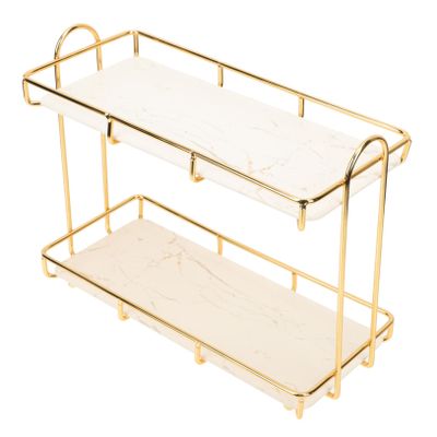 GALPADA Makeup Display Stand Shampoo Rack Bathroom Holder Vanity Trays Cosmetic Storage Rack Shampoo Stand