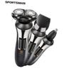 FOYTOKI USB Rechargeable Electric Beard Clipper and Nose Hair Trimmer Multifunctional Grooming Kit for Men Washable Heads Compact Design for Travel view 2
