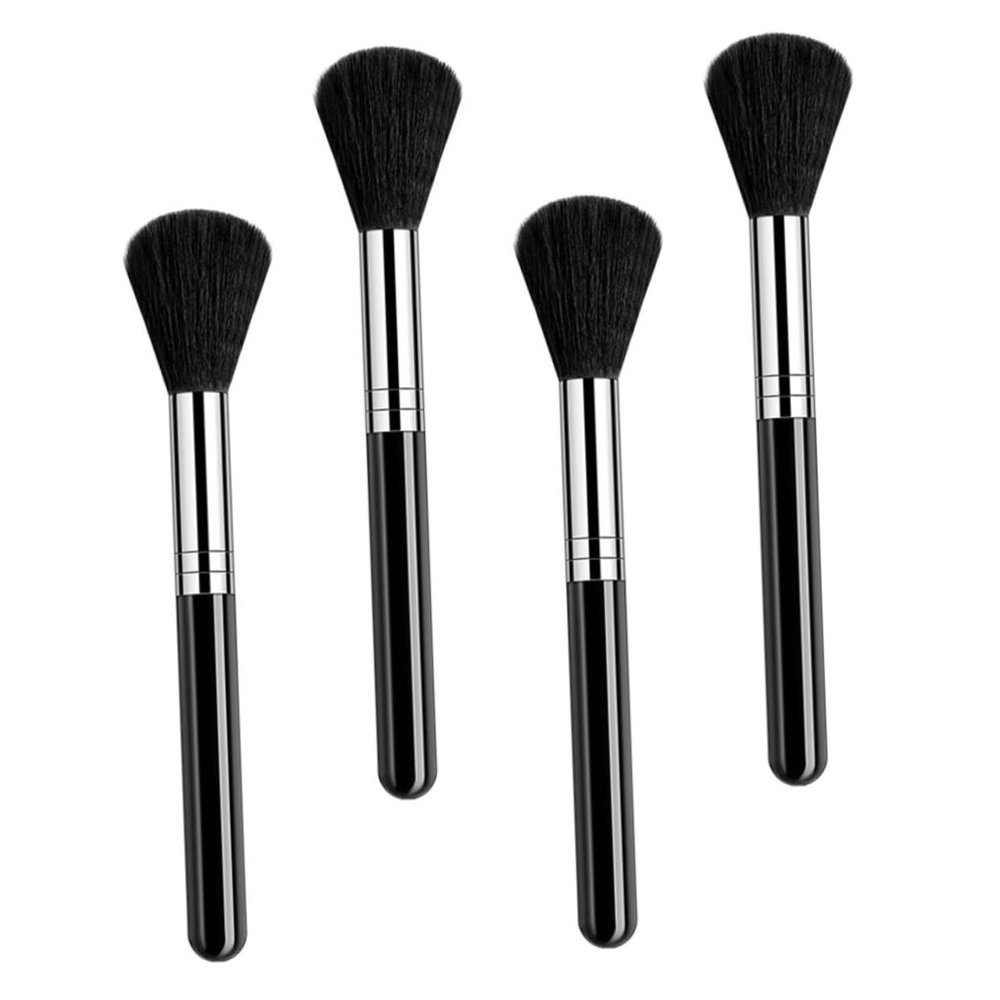 PartyKindom 4 Pcs Nail Dust Brush Set Fingernail Cleaning Scrubber for Nail Art Soft Bristles Ergonomic Handle for Home Salon Use