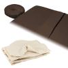 3 Pieces Massage Table Sheet Set SPA Bed Cover Breathable Lightweight, Beige Yellow view 4